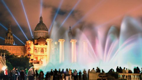 Barcelona's National Palace and Montjuic Magic Fountain